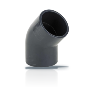 PVC 45° līkums, pelēks